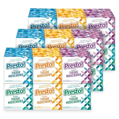 Amazon Basics Ultra-Soft 3-Ply Premium Facial…, Colorful Boxes