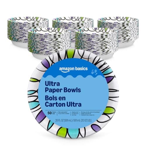 Amazon Basics Ultra Paper Bowls, 20 Oz