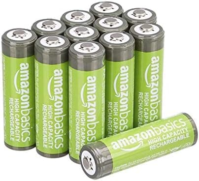 Amazon Basics 12-Pack Rechargeable AA NiMH High… — Pre-Charged
