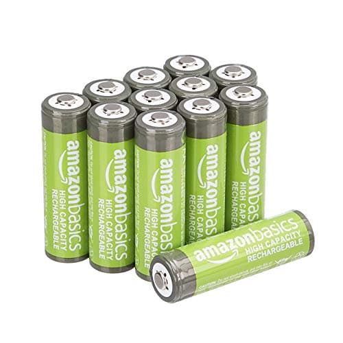 Amazon Basics 12-Pack Rechargeable AA NiMH High… — Pre-Charged