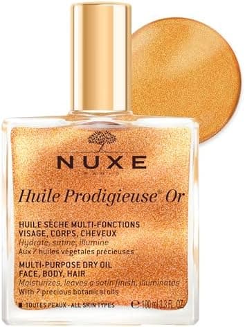 NUXE Huile Prodigieuse Shimmer Body Oil, Glow for Skin & Hair