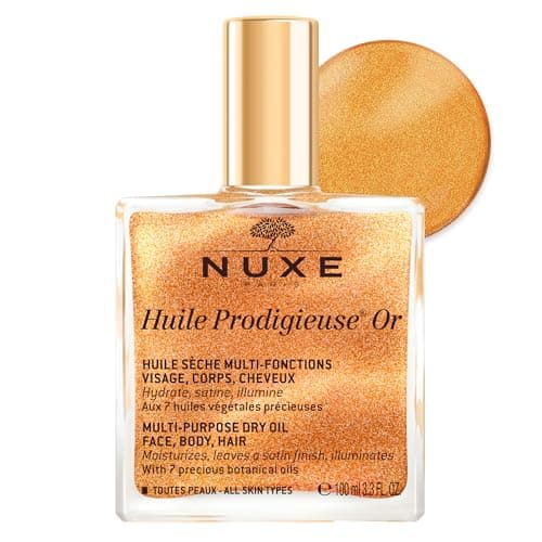 NUXE Huile Prodigieuse Shimmer Body Oil, Glow for Skin & Hair