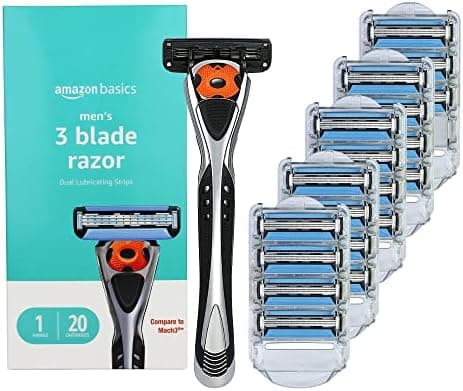 Amazon Basics 3-Blade Motion Sphere Razor for… — Black (Previ