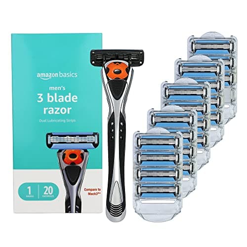 Amazon Basics 3-Blade Motion Sphere Razor for… — Black (Previ