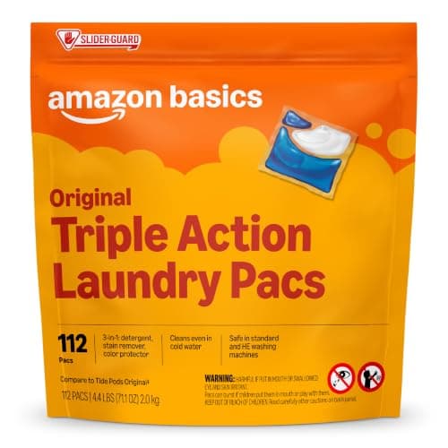 Amazon Basics Laundry Detergent Pacs, Original Scent