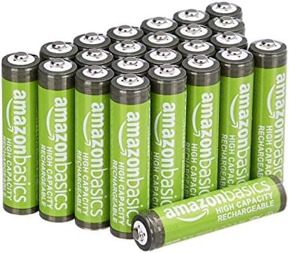 Amazon Basics 24-Pack Rechargeable AAA NiMH Hig… — Pre-Charged