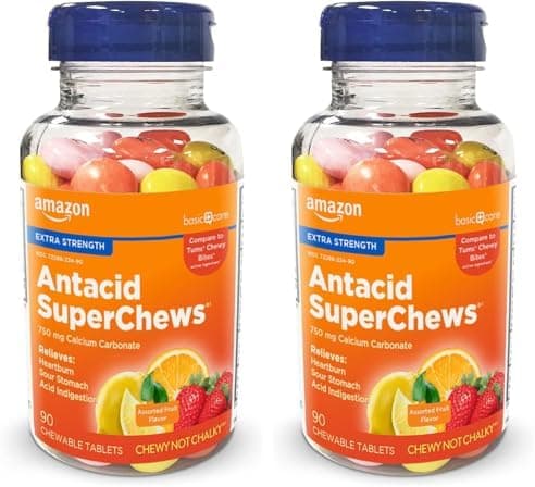 Amazon Basic Care Chewy Bites Chewable Antac… — Assorted Fruit