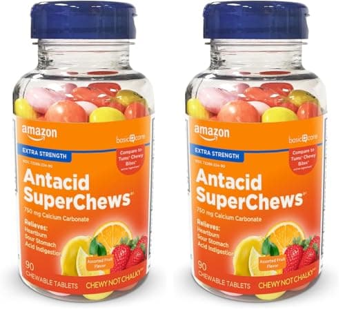 Amazon Basic Care Chewy Bites Chewable Antac… — Assorted Fruit