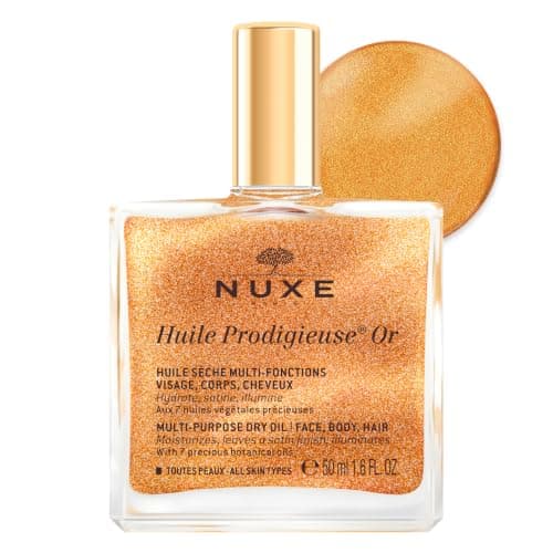 NUXE Huile Prodigieuse Shimmer Body Oil, Glow for Skin & Hair