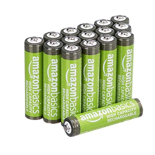 Amazon Basics 16-Pack Rechargeable AAA NiMH Hig… — Pre-Charged