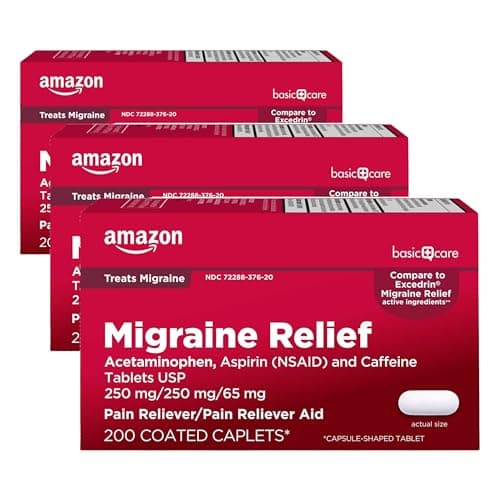 Amazon Basic Care Migraine Relief Acetaminophen