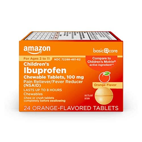 Amazon Basic Care Children's Ibuprofen Chewable Tablets 100 mg