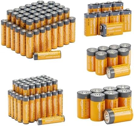 Amazon Basics 108 Count Alkaline Batteries Super Value Pack