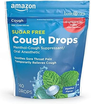 Amazon Basic Care Sugar Free Menthol Coug… — Diabetic-Friendly