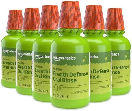 Amazon Basics Breath Defense Oral Rinse, Mild Mint Flavor