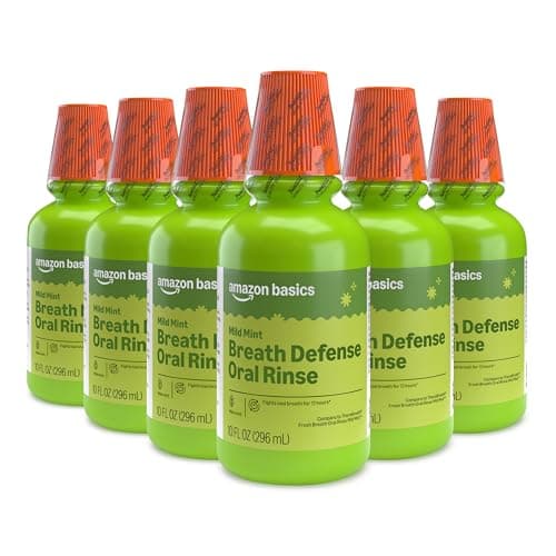 Amazon Basics Breath Defense Oral Rinse, Mild Mint Flavor