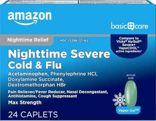 Amazon Basic Care Nighttime Severe Cold and Flu Re…, Vapor Ice