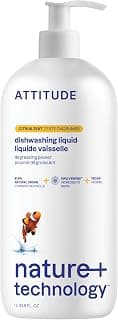 ATTITUDE Dish Soap, EWG Verified, Plant-Based & Vegan…
