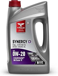 TRIAX Synergy D 0W-20 Full Synthetic Diesel Engine Oil…
