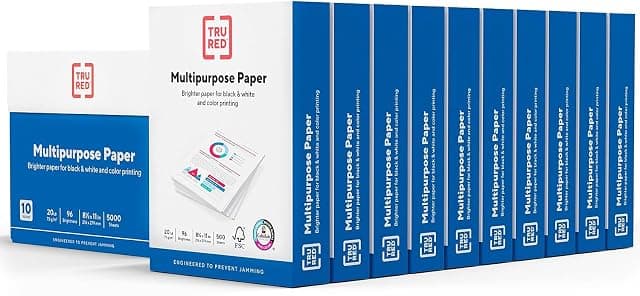 TRU RED Printer Paper, 8.5 x 11, 20 lb, For Office, School…