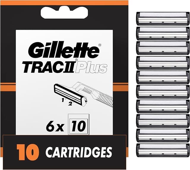 Gillette TRAC II Plus Mens Razor Blade Refills