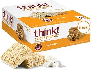 Think! High Protein Crispy Squares Toffee Pretzel Crunch Treat…