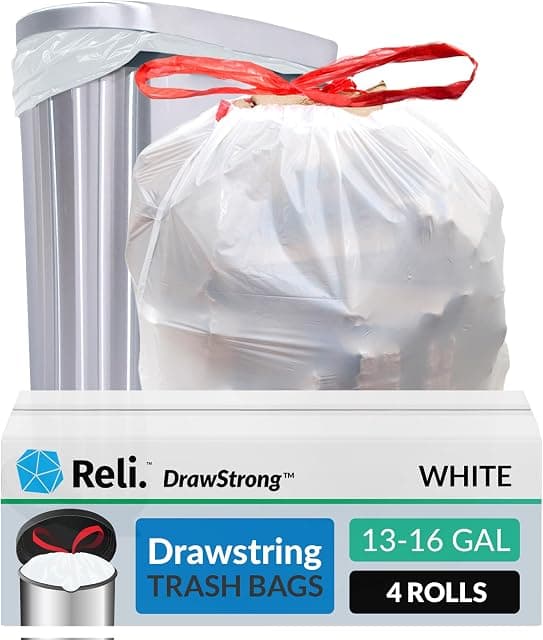 Reli. Tall Kitchen Drawstring Trash Bags 13 Gallon | 500…
