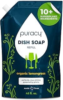 Puracy Natural Dish Soap Refill - Skin-Softening Plant-Based…