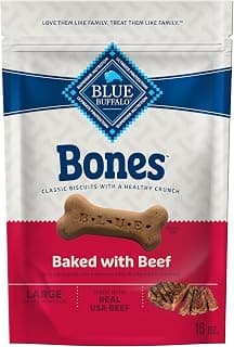 Blue Buffalo Bones Natural Crunchy Dog Treats Large Dog…