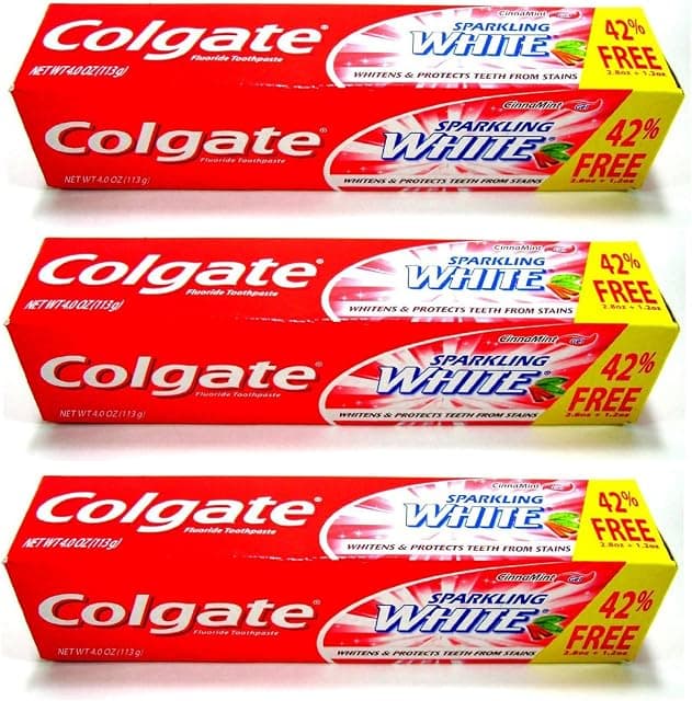 (Pack of 3) Colgate Sparkling White Cinnamint Gel Toothpaste 4…