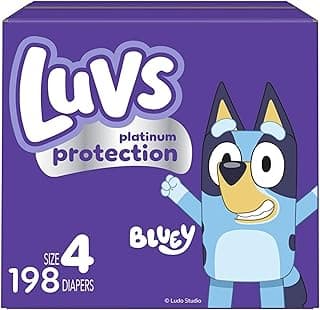 Luvs Size 4 Baby Diapers, Platinum Protection, 198 Count