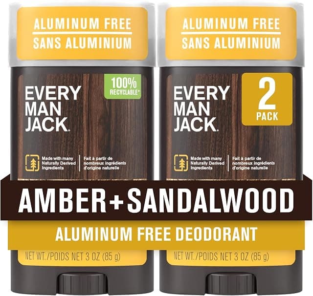 Every Man Jack Amber + Sandalwood Men’s Deodorant - Stay Fresh…
