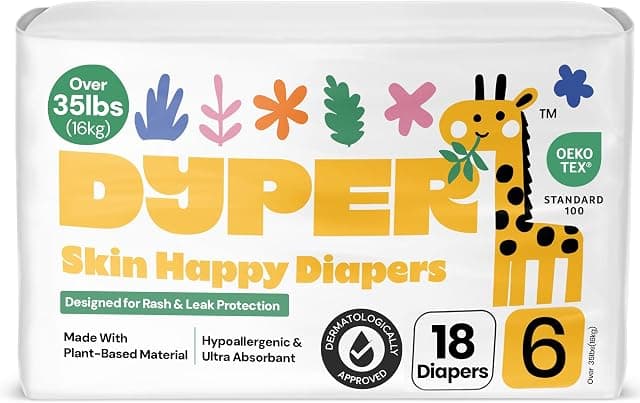 DYPER Monthly Pack Baby Diapers Size 6 (35+ lbs) 168 Count…