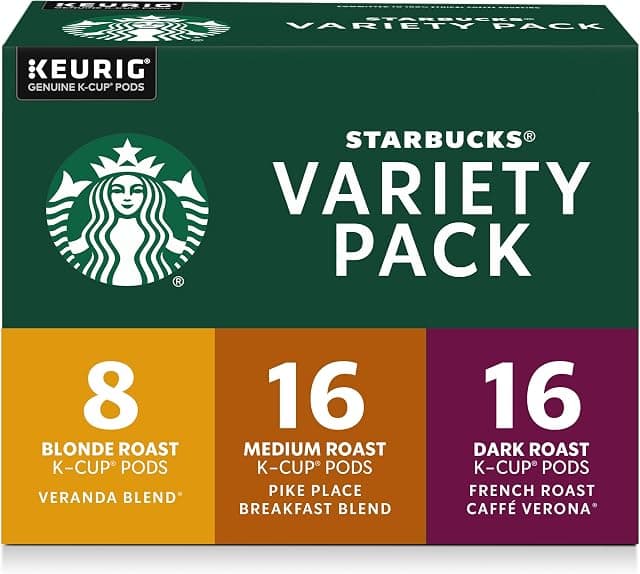 K-Cup Coffee Pods, Starbucks Blonde, Medium and Dark Roast Hot…