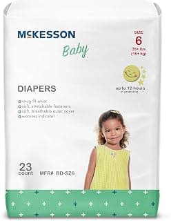 McKesson Baby Diapers, Size 6 (Over 35 lbs), 23 Count, 1 Pack