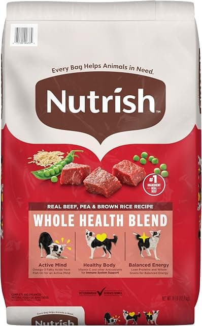 Nutrish Real Beef, Pea & Brown Rice Recipe Whole Health Blend…