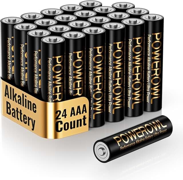 POWEROWL High-Capacity Alkaline AAA Batteries 24 Pack