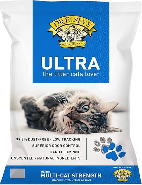 Dr. Elsey's Ultra UnScented Clumping Clay Cat Litter 40 lb.…