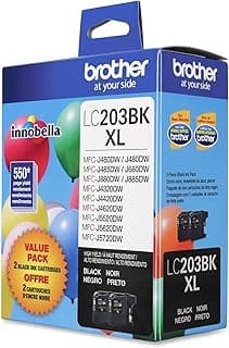 Brother Genuine High Yield Black Ink Cartridges