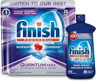 Quantum 25ct + Finish Jet-Dry Rinse-Aid 8.45oz