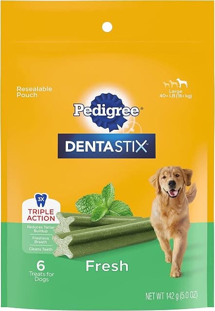 DENTASTIX Dental Dog Treats for Large Dogs Fresh Flavor Dental…