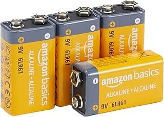Amazon Basics 4-Pack 9V Long-Lasting Alkaline Batteries…