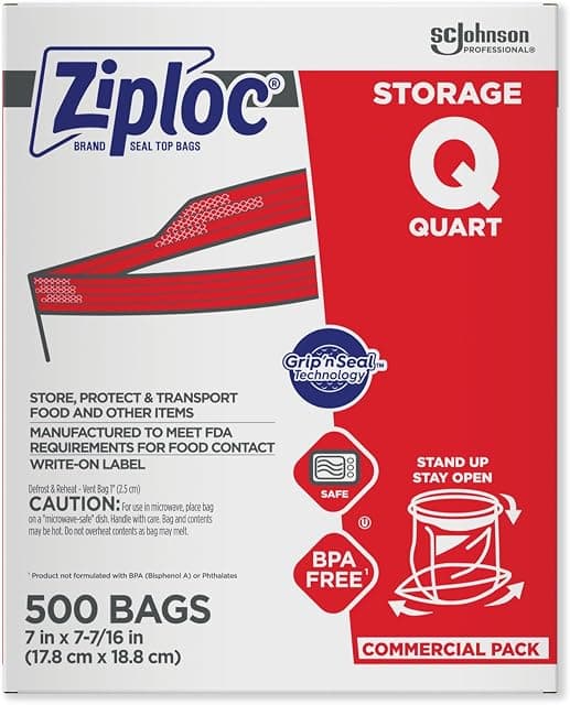 Ziploc Storage Bags, For Food Organiza… — Easy-Open Tabs Quart