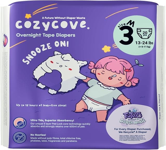 Cozycove Size 3 M (13-24 lbs) Diapers