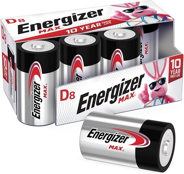 Energizer D Batteries (8 Count), D Cell Battery