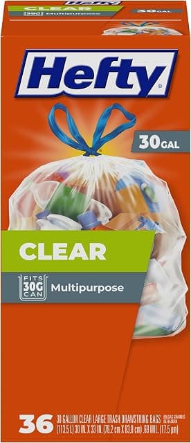 Hefty - Clear Large Trash Bags