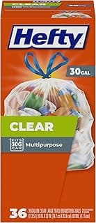Hefty - Clear Large Trash Bags