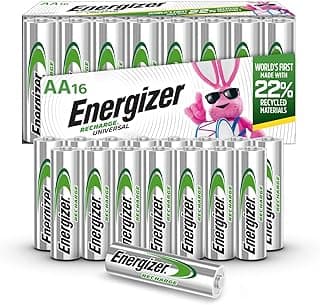 Energizer Recharge Universal Rechargeable AA Batteries (16…