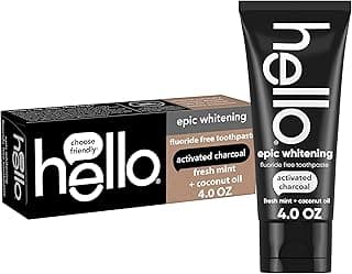hello Epic Whitening Charcoal Fluoride Free Toothpaste