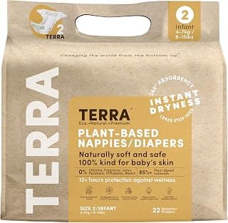 Terra Diapers Size 2: 85% Plant-Based Diapers
